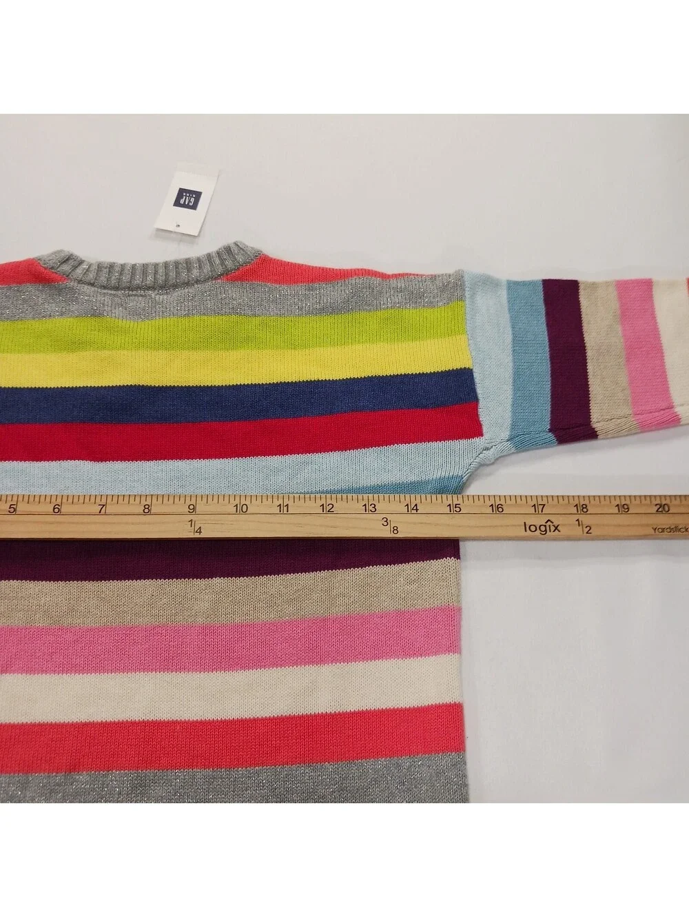 Gap Kids Girls' Multicolor Striped Cotton Blend Dress Size M (8-9)